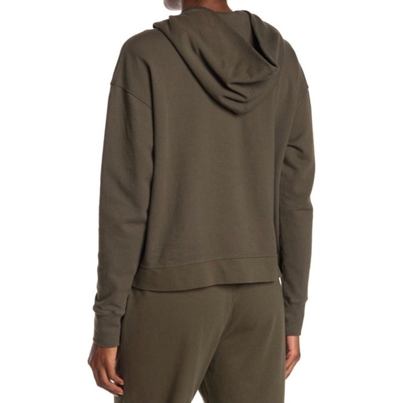 NEW STANDARD JAMES PERSE Green Relaxed Crop Hoodie - Picture 2 of 2